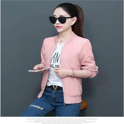 Women floral embroidery bomber jacket New Autumn Clothing Women All-Match Sweatshirt Outerwear Baseball Uniform Jacket Plus size