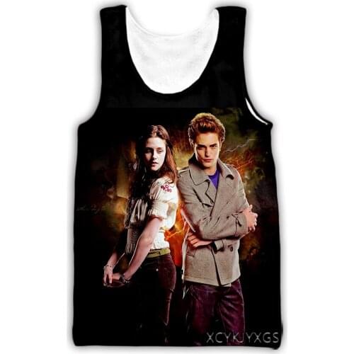 New Men/Women 3D Printed Twilight Casual Vest Fashion Streetwear Men Loose Sporting Tank Top D27