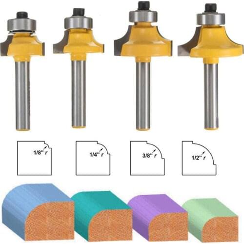 1/4 Round Corner Knife Commonly Round Corner Knife High-grade Alloy Knife Trimming Machine Cutter Head 1 Set for 4pcs