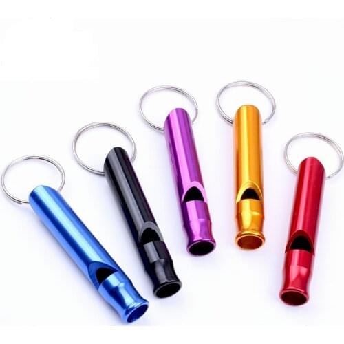 1PC Whistle Training Whistle Multifunctional Aluminum Emergency Survival Whistle Keychain for Camping Hiking Outdoor Sport