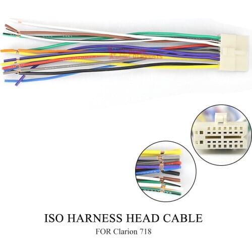15-002 ISO standard HARNESS For CLARION car Radio Wire Cable Wiring Harness Car Stereo Adapter Connector Car Adaptor Plug