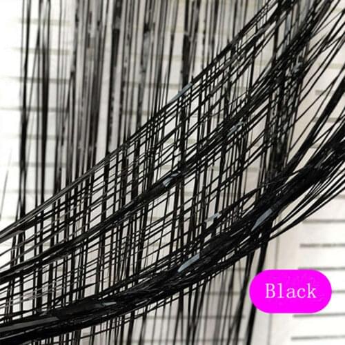 2M 3M Black Metallic Foil Tinsel Fringe Curtain Door Rain Wedding Decoration Birthday Party Backdrop Background Photo Props