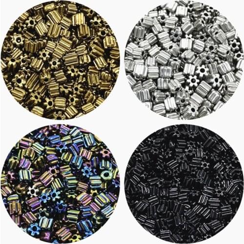 200 Pcs/lot about 4mm Gear Shape Glass Seed Beads for Jewelry Making Earring Necklace Bracelet Charms Handmade DIY