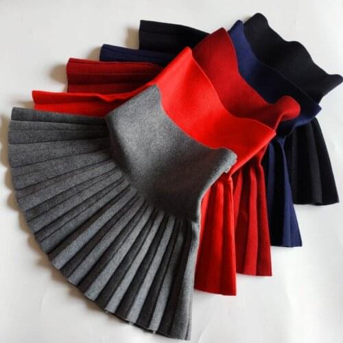 2019 Baby Toddler Childrens Clothing School Girls Knit Skirt Bottoming Princess Pleated Skirts For Kids Children Clothes JW7082