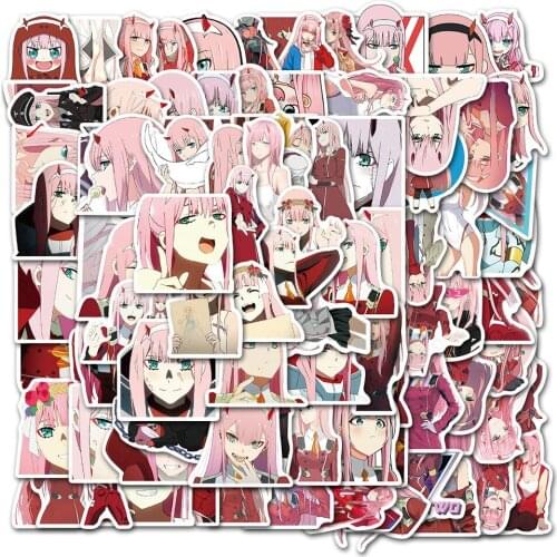 50/100pcs Japan Anime DARLING in the FRANXX PVC Stickers Skateboard Guitar Suitcase Freezer Graffiti Sticker Kids Classic Toy