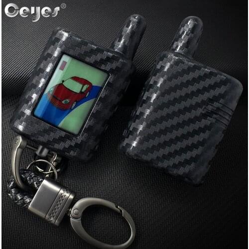 Ceyes Car Accessories Alarm LCD Remote Control Key Fob Cover Case For Russian Vehicle Scher-Khan Magicar A B Scher Khan Two Way