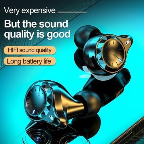 Wireless Bluetooth Headset Waterproof Sport In-ear Earphones Noise Reduction With Mic Charging Box Earphone Earbud Stereo Mini
