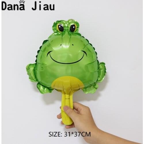 Danajiau 1pc Mini frog foil balloons cute animal balloon birthday party decoration air ball holiday childrens' toy supplier