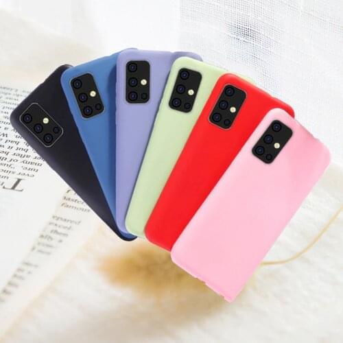 For Samsung Galaxy A31 Case Cover for Samsung Galaxy A51 A71 A01 A11 A21 A41 M31 M21 Shell Fundas Original Liquid Silicone Case