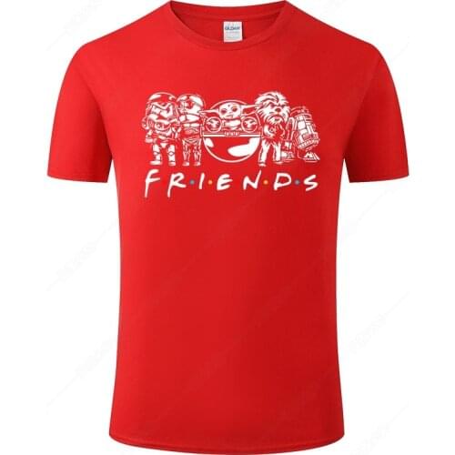 New Star Wars Baby Yoda Friends T Shirt Men Women Summer Cotton Tee Cool Short Sleeve Printed Tshirt Fashion Harajuku Tops J07