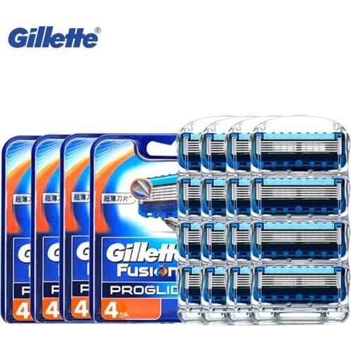 Gillette Fusion Proglide Manual Razor Blade For Men Face Safe Shaving Razors Blades Brand Beard Shaver Blades Original 16pcs