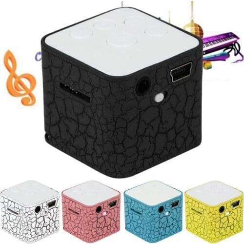 50% Hot Sales Crack Mini USB Rechargeable TF Card Button Control MP3 Player LED Sound Box