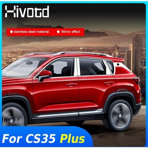 Hivotd Window Pillar Posts Cover Trim Car Modification Moulding Parts Exterior Decoration Accessories For Changan CS35 Plus 2020