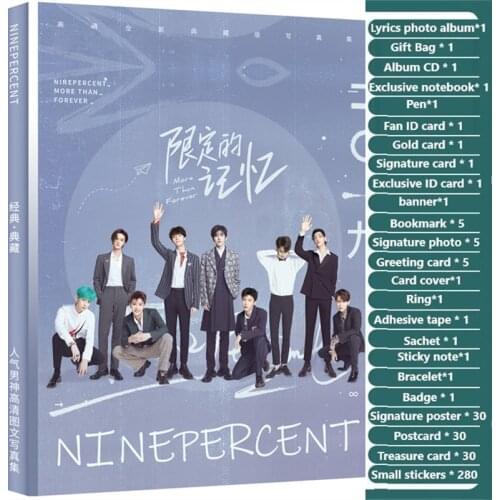 NINE PERCENT Group Chen Linong Huang Minghao Zhu Zhengting Photobook Painting Album Book Present Bookmark Signature Photo