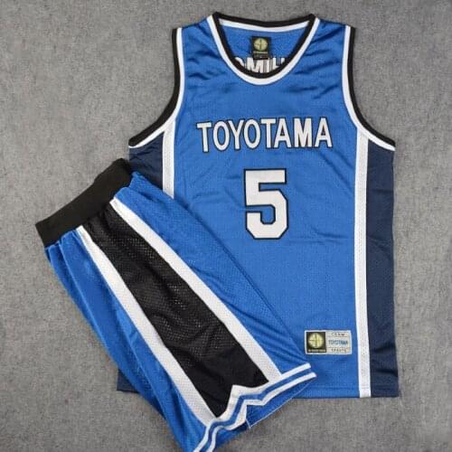 Cosplay Costume Basketball TOYOTAMA No. 5 Kishimoto Jersey+Shorts Men Athletic Apparel School Basketball Team Uniform