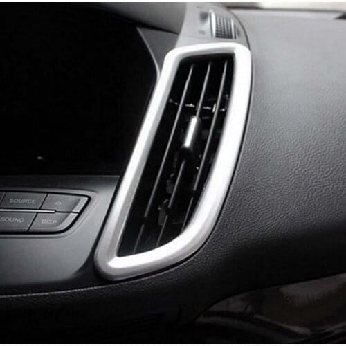 For Ford KUGA ESCAPE 2013 2014 2015 2pcs Air Condition Vent Cover Outlet Trim ABS Chrome Car Interior Styling