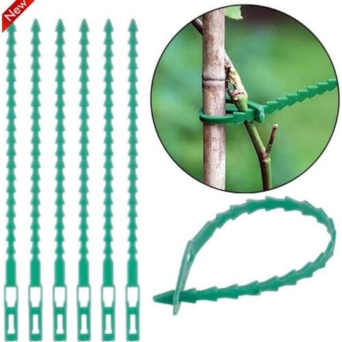 10pcs/lot Reusable Gardening Helper Multi-use Ties For Climbing Easy Flexible Plastic Plant Cable Ties Plant