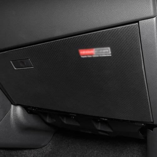 Modification for Toyota C-HR 2018 co-pilot storage box carbon fiber leather anti-kick glove box protection