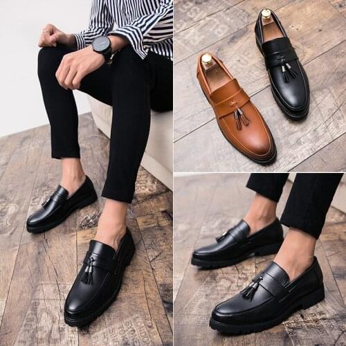 2019 Men Casual Shoes Tassel Leather Loafers Office Shoes For Male Driving Moccasins Slip on Fashion Shoes Zapatos De Hombre