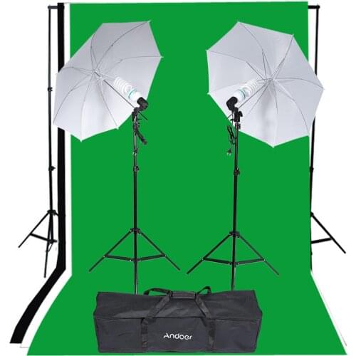 Andoer Photo Studio Kit Photography Lighting Kit Photo Backdrop Stand Light Stand Photo Background Softbox for Photo Studio