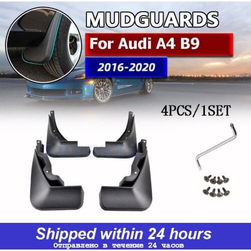 Set Molded Mud Flaps For Audi A4 B9 2016 17 18 2019 2020 Mudflaps Splash Guards Mud Flap Front Rear Mudguards Fender Accessories