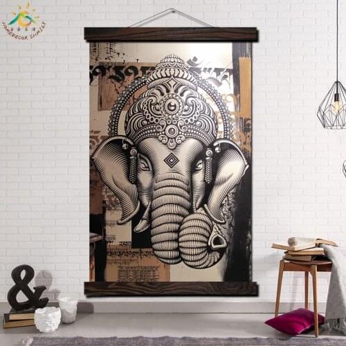 Black and White Elephant Single Modern Wall Art Print Pop Art Picture And Poster Frame Hanging Scroll Canvas Painting Home Decor