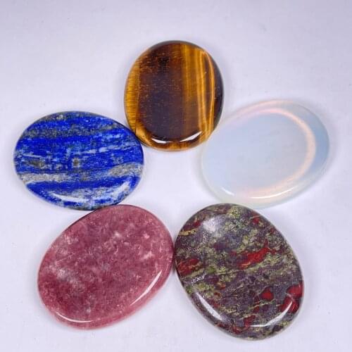 Natural Crystals Thumb Therapy Reiki Treatment Spiritual Minerals Massage Palm Gem