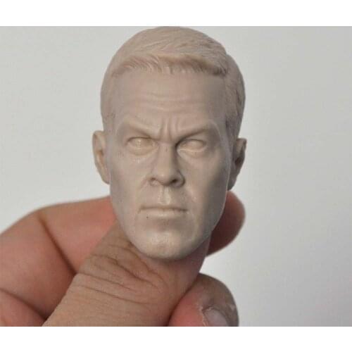 1/6 Scale Mark Wahlberg Unpainted Head Models Sculpt for 12''Figures Bodies Accessories DIY