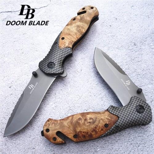 8.1"57HRC Knives Outdoor survival 5Cr15Mov blade folding knife multi-purpose camping picnic fishing mountaineering tools