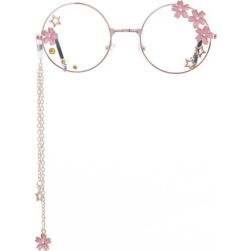 Cute Sakura Wing Pendant Clear Optical Glasses Frame Glasses Oriental cherry glasses Clear Lens Eye Glasses Frames