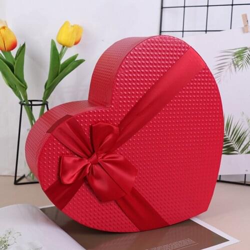 Red Heart Shaped Florist Hat Box Candy Boxes Set Valentines Day Gift Box Packaging Boxes Flowers Gifts Living Vase