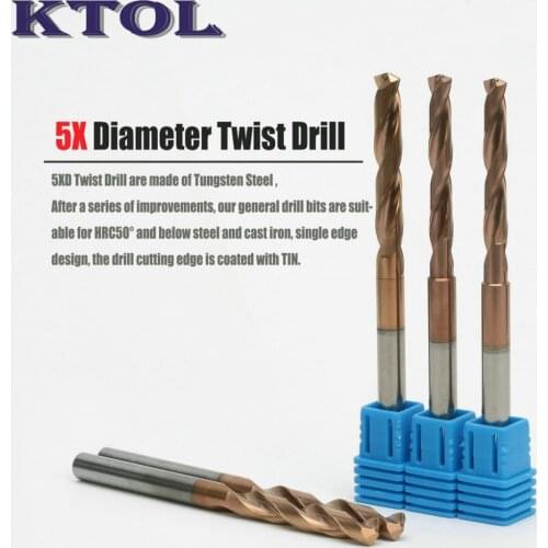 6MM Tungsten Carbide Metal Drill Bits for Hard Steel Iron Drilling Hole HRC50 5xD Titanium Coated Twist Drill Set Milling Cutter
