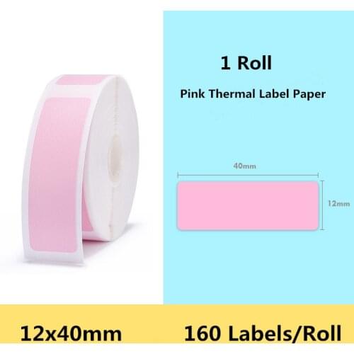 Thermal Printing Label Paper Pricetag Name Labels Waterproof Tear Resistant 12*40mm 160pcs/roll Home Book File Supermarket Papel