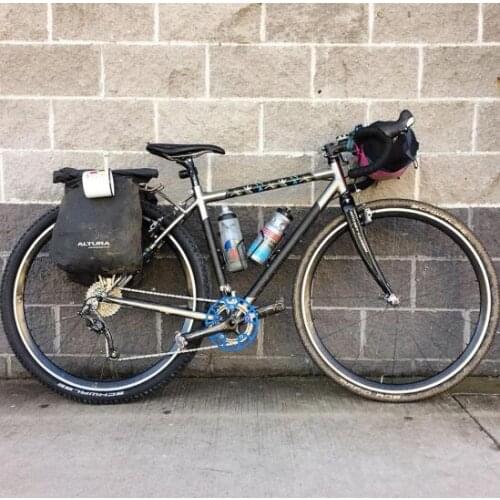 Titanium bike frame with inner cab;e routing, chinese titanium bicycle frames with carbon parts, titanium carbon mixed frame