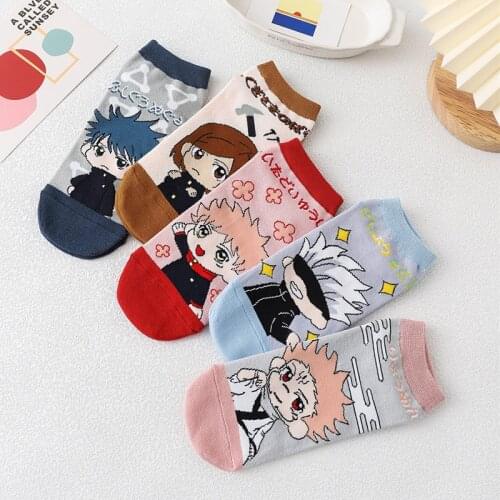Anime Jujutsu Kaisen Ryomen Sukuna Cosplay Spring Cartoon Hashibira Cotton Socks Adult Child Boy Sock