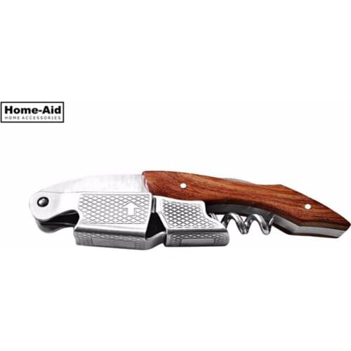 High Quality Wood Handle Professional Wine Opener Multifunction Portable Screw Corkscrew Wine Bottle Opener Cook Tools