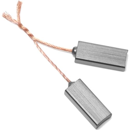 10Pcs 4.5 x 6.5 x 20mm Carbon Brushes Wire Leads Generator Generic Electric Motor Replacement Rotary Hand Tool