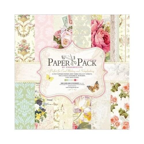 12inch27sheets Elegant fragrance of flower Scrapbooking Paper Origami Background Paper DIY Card Making gift wrapping Home deco