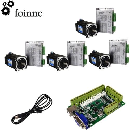 4-axis cnc kit usb mach3 motion control system nema23 / 57 3nm FY56ED420A stepper motor 2NS556A stepper motor driver