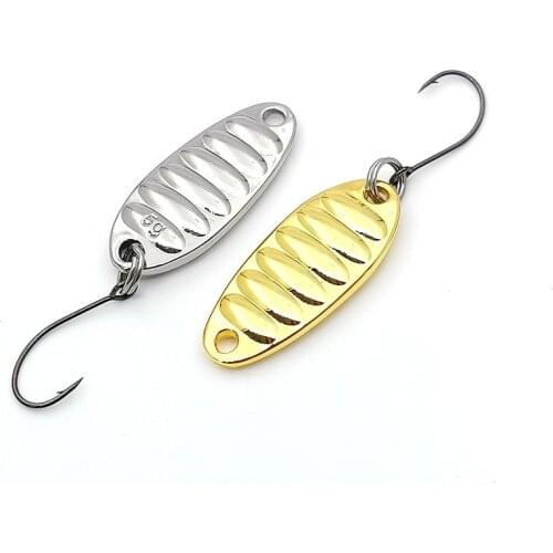 5PCS Metal Spinner Spoon Trout Fishing Lure Hard Bait Sequins Noise Paillette Artificial Bait Small Hard Sequins Spinner