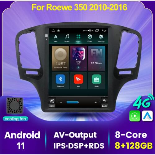Vertical Screen Android 11 Car GPS Navigation For Roewe 350 2010 -2016 2Din Radio Stereo Multimedia Player 4G Lte Carplay WIFI