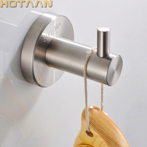 Free Shipping Robe Hook,Clothes Hook,304# Stainless steel Construction Satin Nickel finish,Bathroom hook Bathroom Accessories