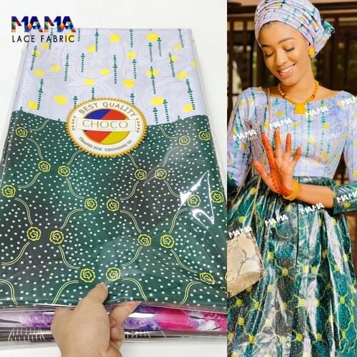 Shining Austria Quality 2021 Bazin Riche 5 Yards Jacquard Guinea Brocade Fabric 100% Cotton Shadda Perfume Wedding Dress