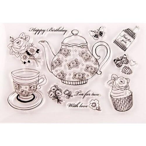 Teapot Silicone Clear Seal Stamp DIY Scrapbooking Embossing Photo Album Decor