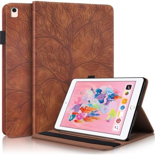 For Apple New iPad 9.7 2017 2018 5th 6th Generation Cover PU Leather 3D Tree Flip Case for Funda iPad Air 1 2 5 6 Coque Capa