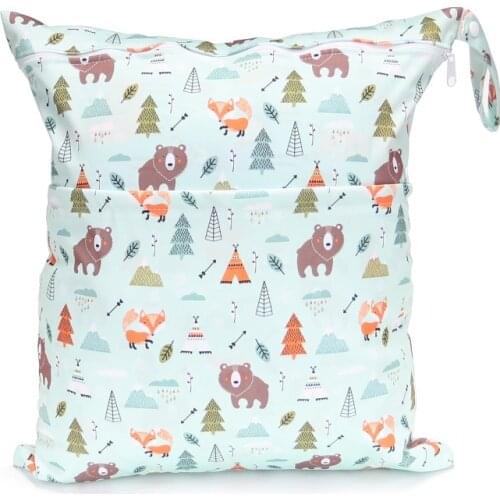 [CHOOEC] Big Size:40X45cm 2020 New XL Wet Bag Washable Reusable Cloth diaper Nappies Bags Waterproof Swim Sport Travel Carry bag