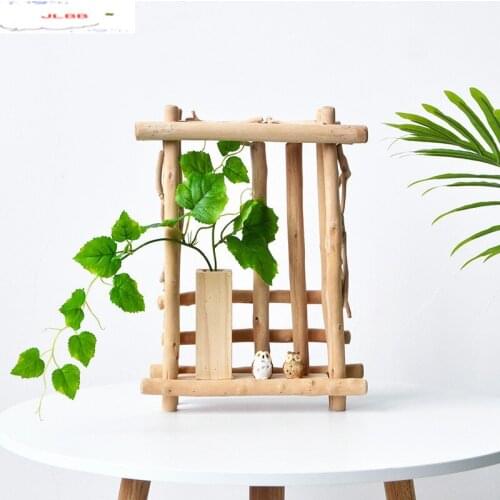 Log Wall Vase Wall Decoration Home Living Room Bedroom Restaurant Decorative Pendant Flowers Dried Flower Hydroponics Vase