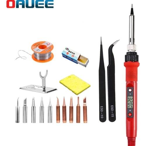 220V 80W Lcd Electronic Soldering Iron Kit Adjustable Welding Solder Temperature Soldering Irons Rework Station Soldering Tools