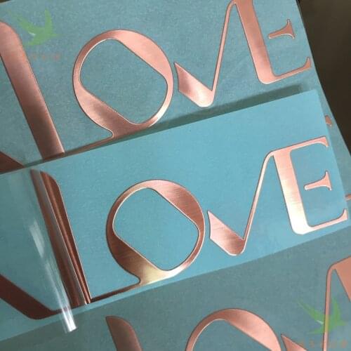 Customized rose gold metal label electroforming ultra thin transfer paste customized nickel label adhesive separation w