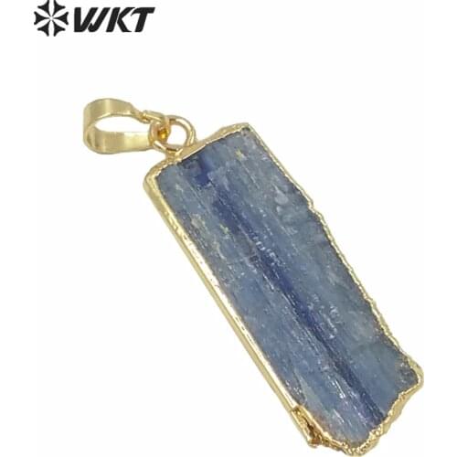 WT-P501 Holiday Sale Natural rough blue kyanite stone pendants, rock stone blue kyanite stone pendants